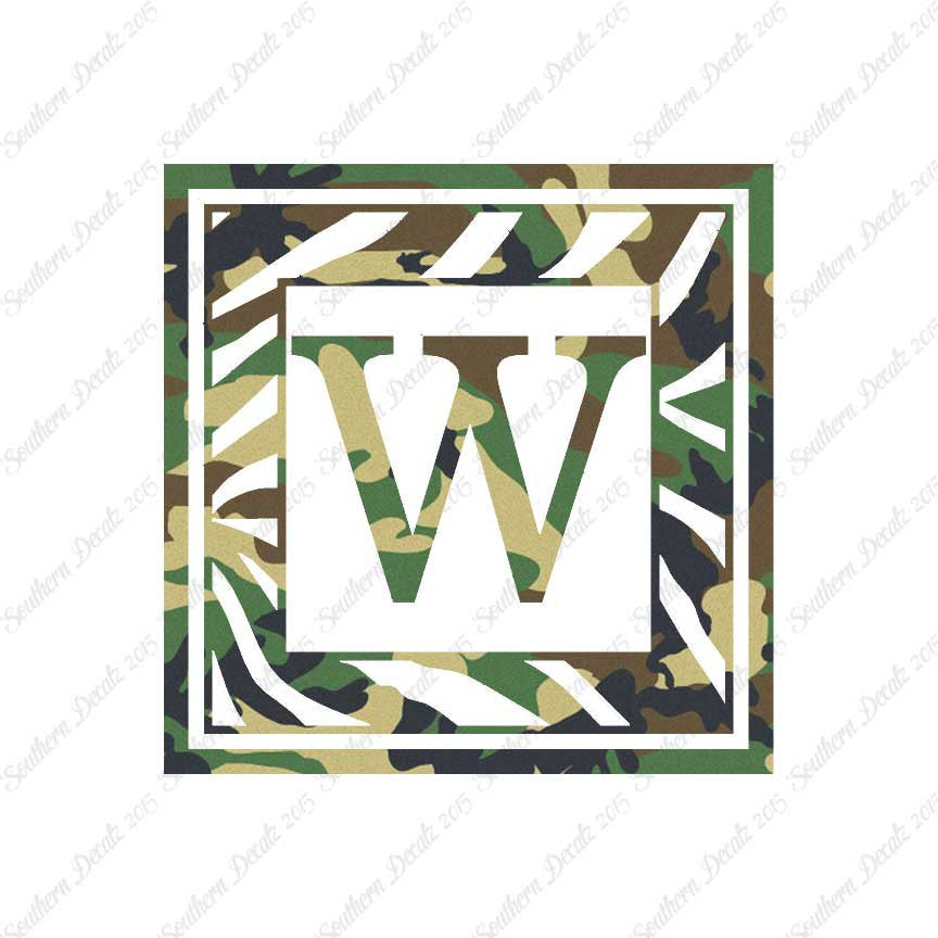 Zebra Decorative W Initial
