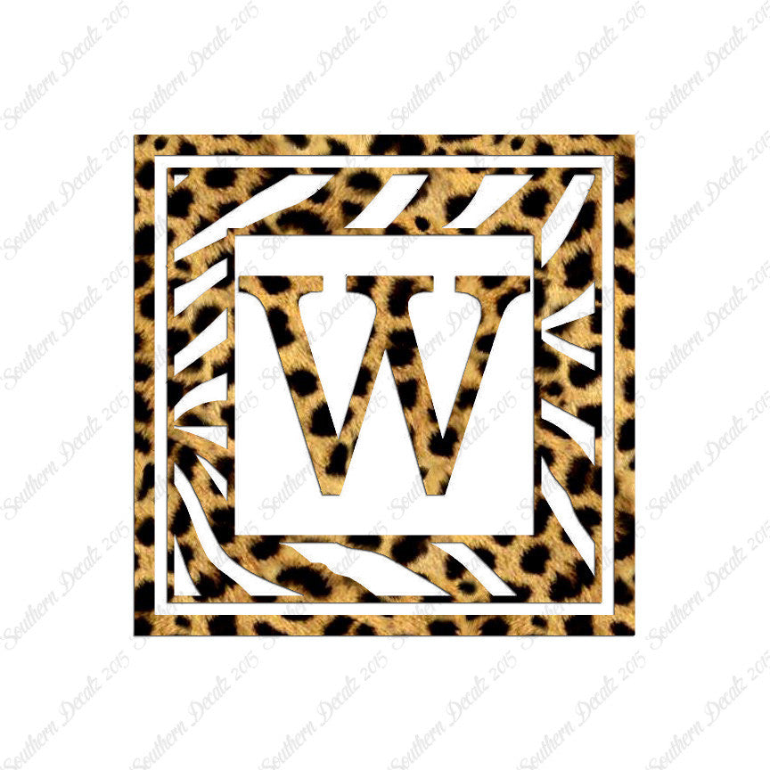 Zebra Decorative W Initial