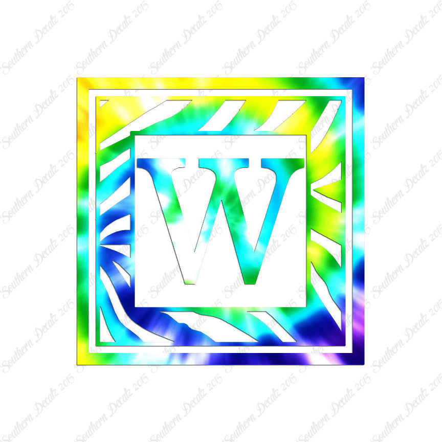 Zebra Decorative W Initial