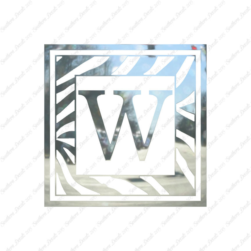 Zebra Decorative W Initial