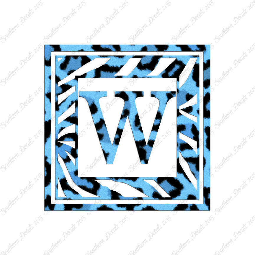 Zebra Decorative W Initial