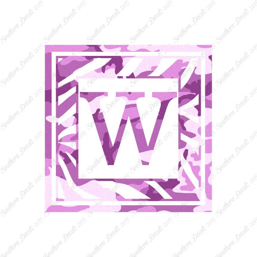 Zebra Decorative W Initial