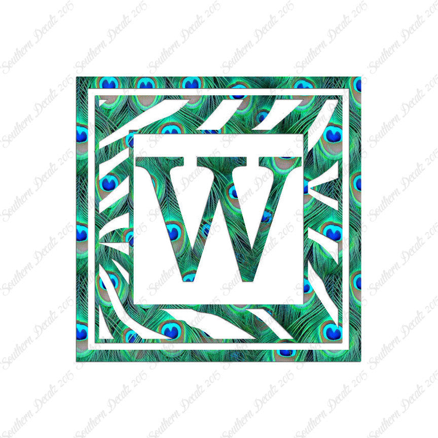 Zebra Decorative W Initial