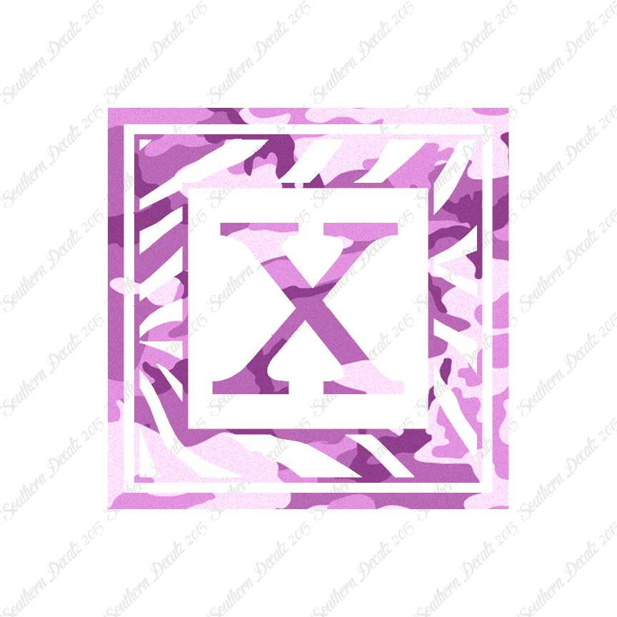 Zebra Decorative X Initial