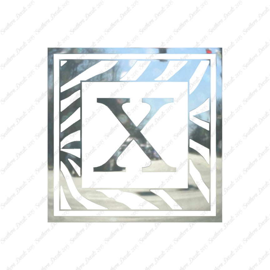 Zebra Decorative X Initial