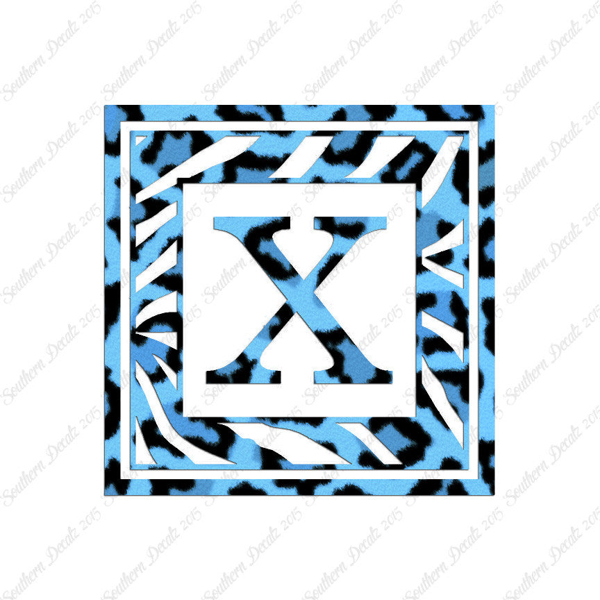 Zebra Decorative X Initial