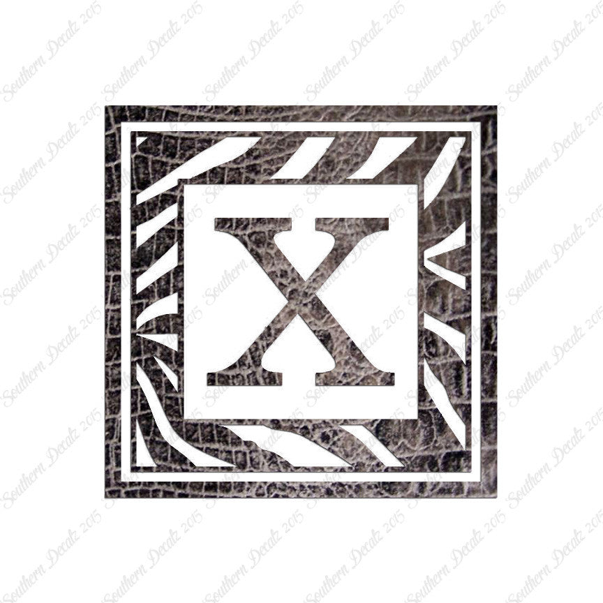 Zebra Decorative X Initial
