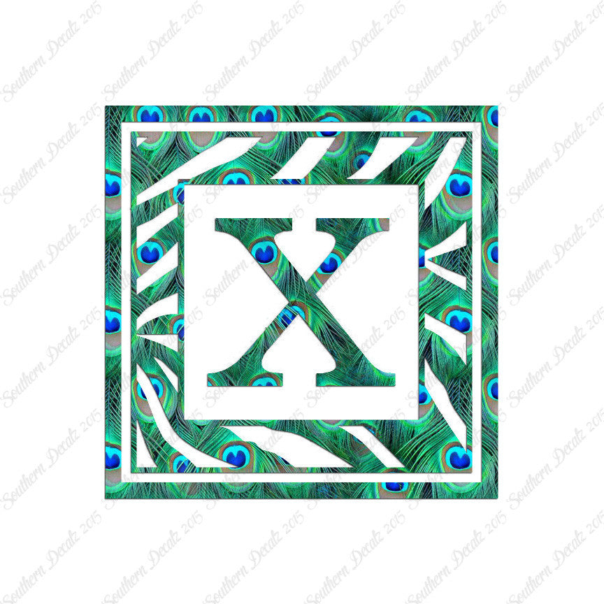 Zebra Decorative X Initial