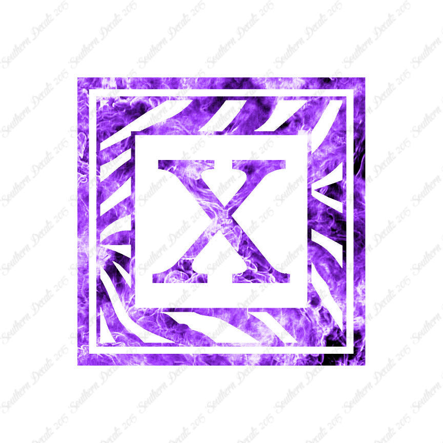 Zebra Decorative X Initial