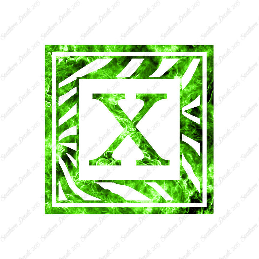 Zebra Decorative X Initial