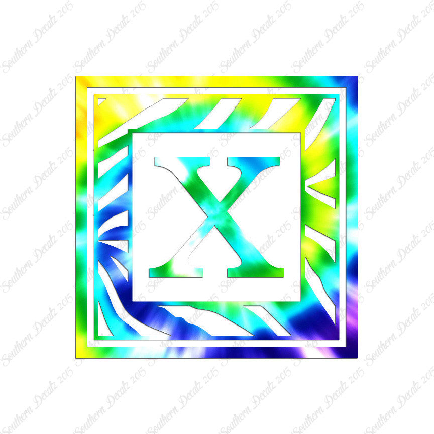 Zebra Decorative X Initial