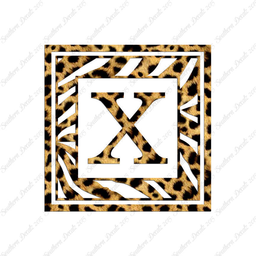 Zebra Decorative X Initial