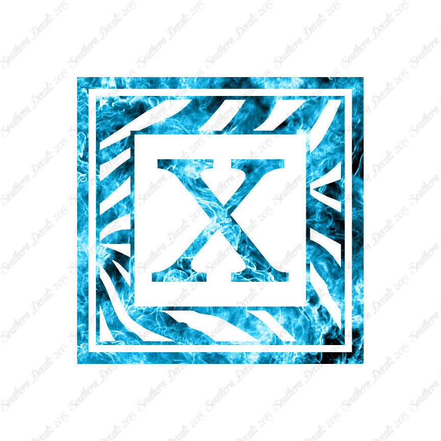 Zebra Decorative X Initial