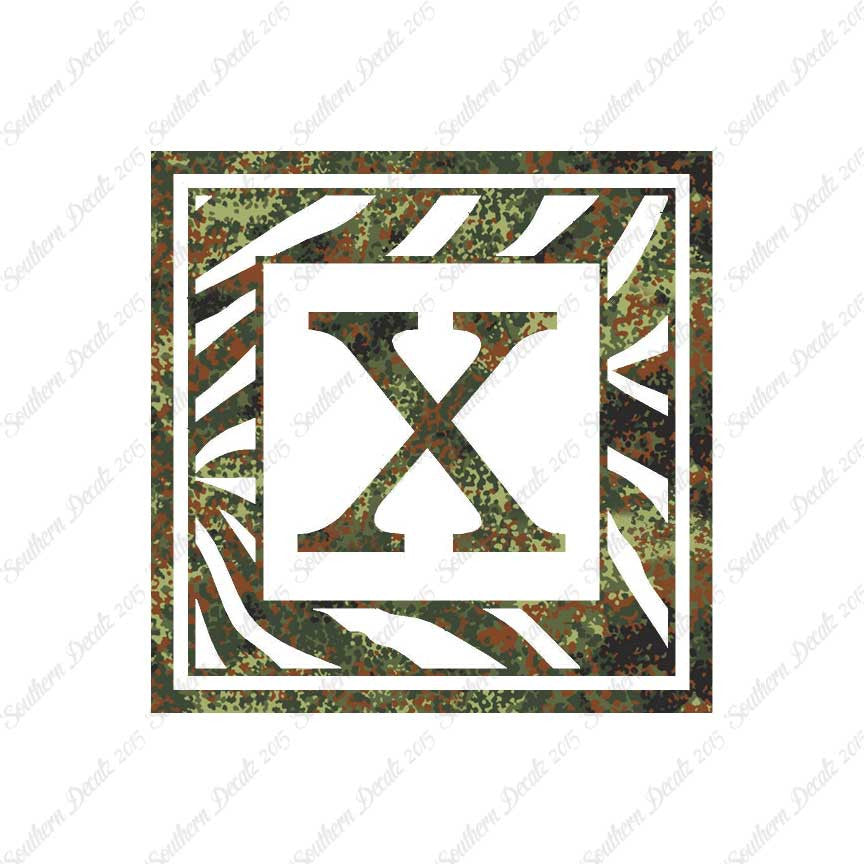 Zebra Decorative X Initial