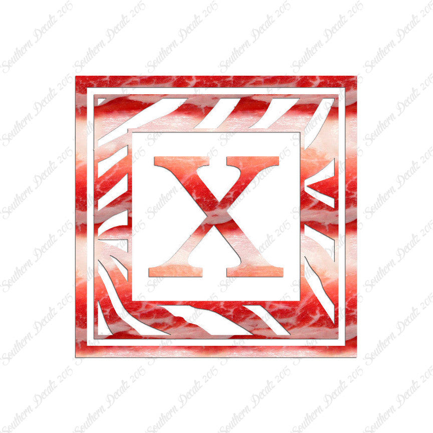 Zebra Decorative X Initial