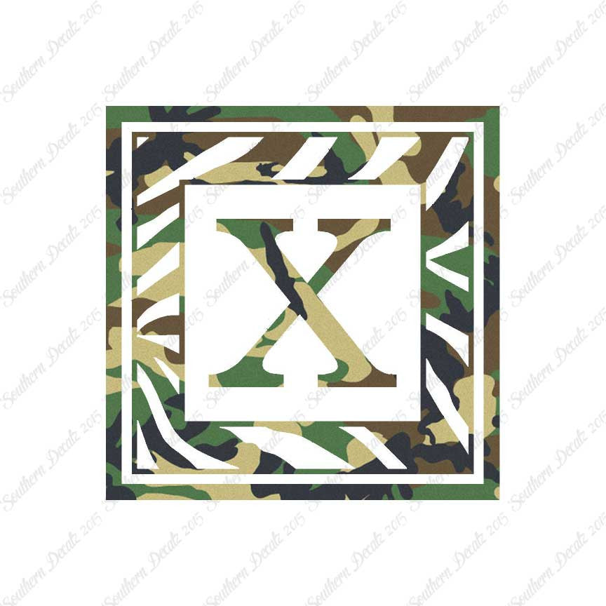 Zebra Decorative X Initial