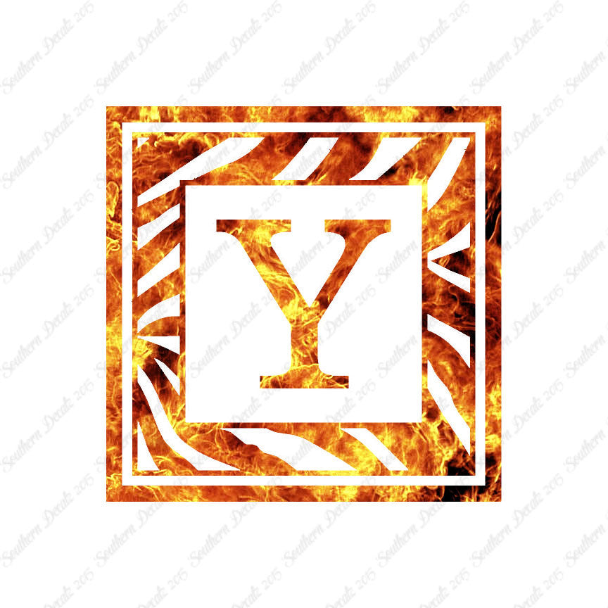 Zebra Decorative Y Initial