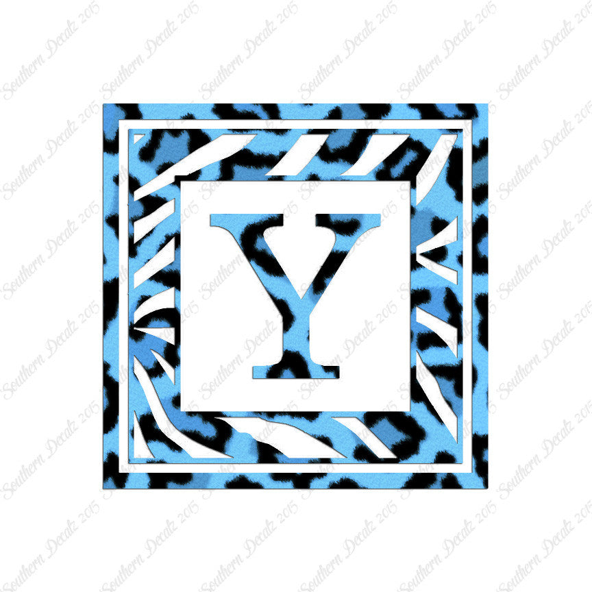 Zebra Decorative Y Initial