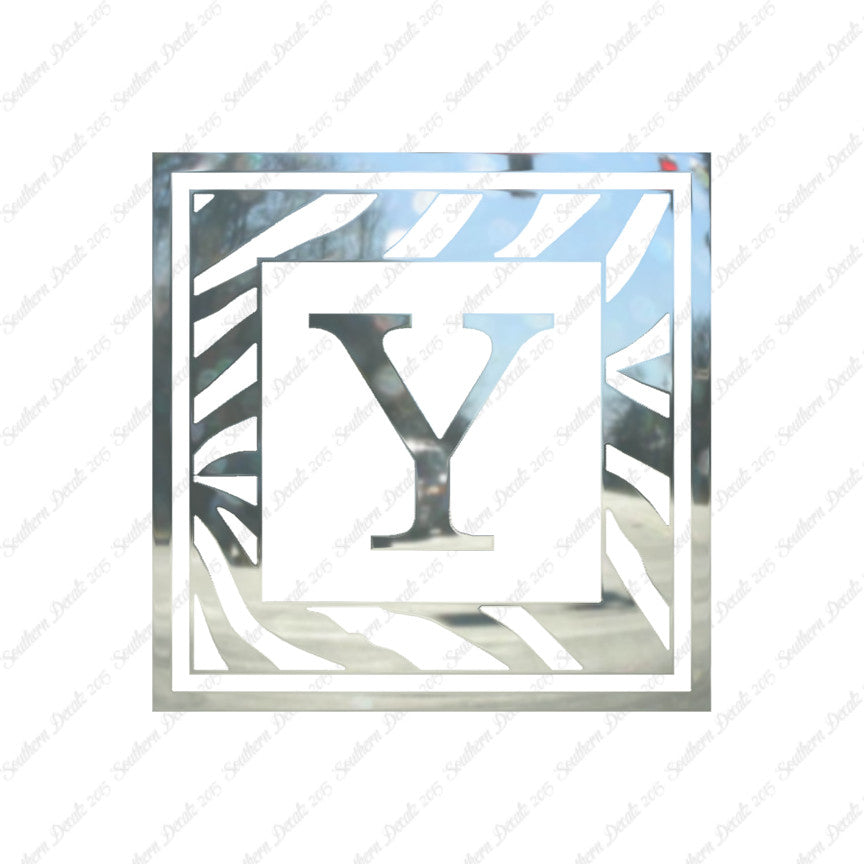 Zebra Decorative Y Initial