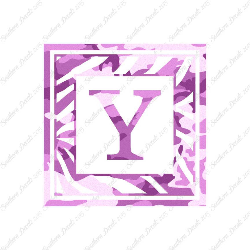 Zebra Decorative Y Initial
