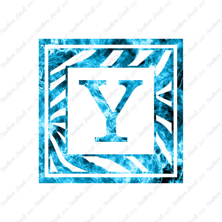 Zebra Decorative Y Initial