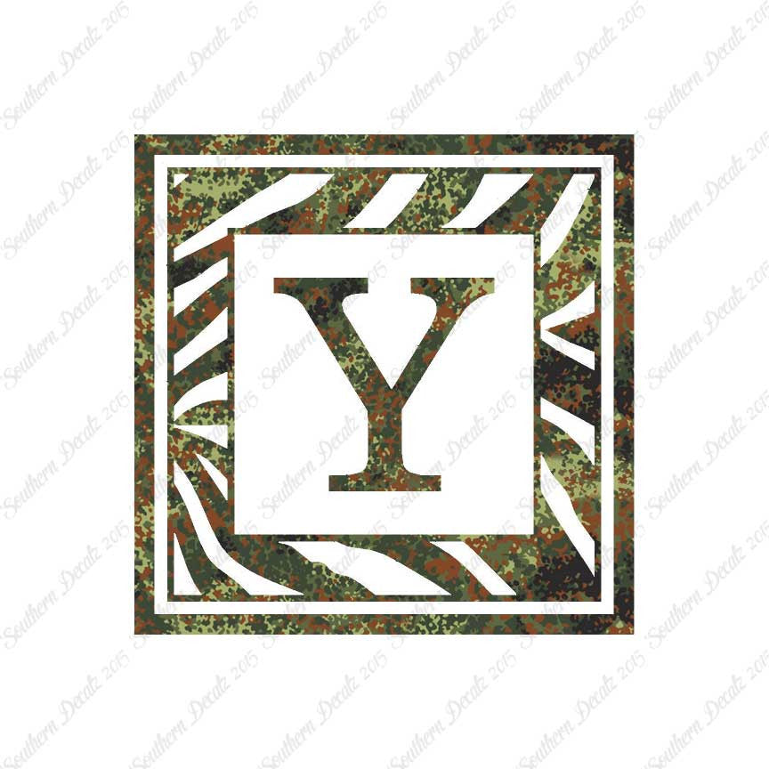 Zebra Decorative Y Initial
