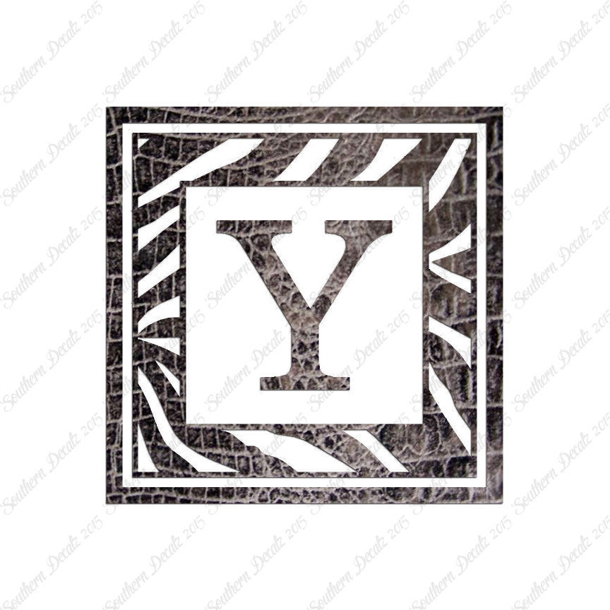Zebra Decorative Y Initial