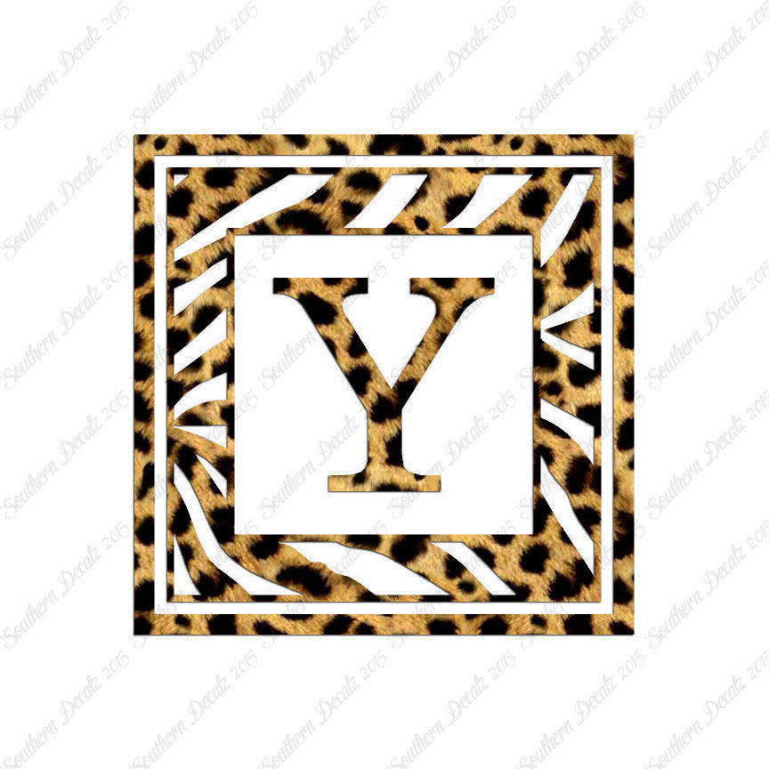 Zebra Decorative Y Initial