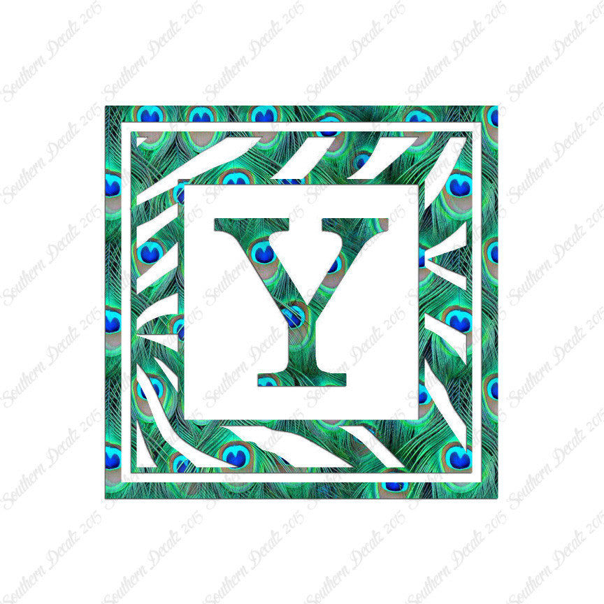 Zebra Decorative Y Initial