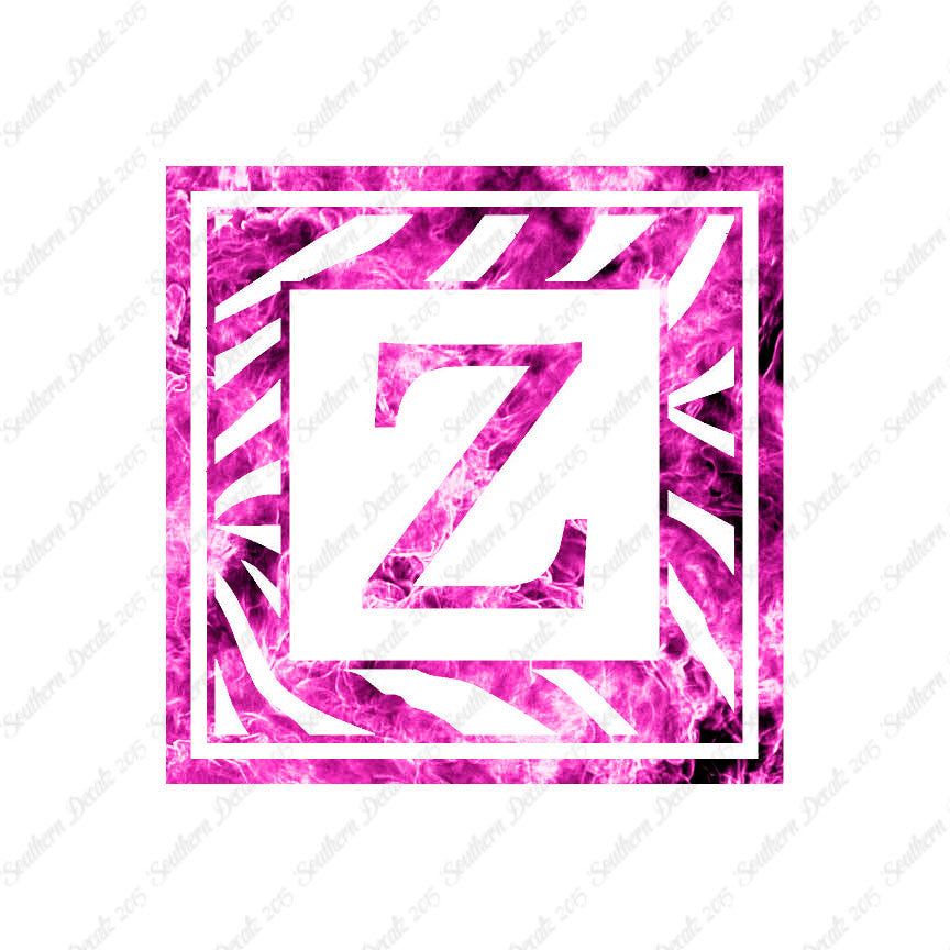 Zebra Decorative Z Initial