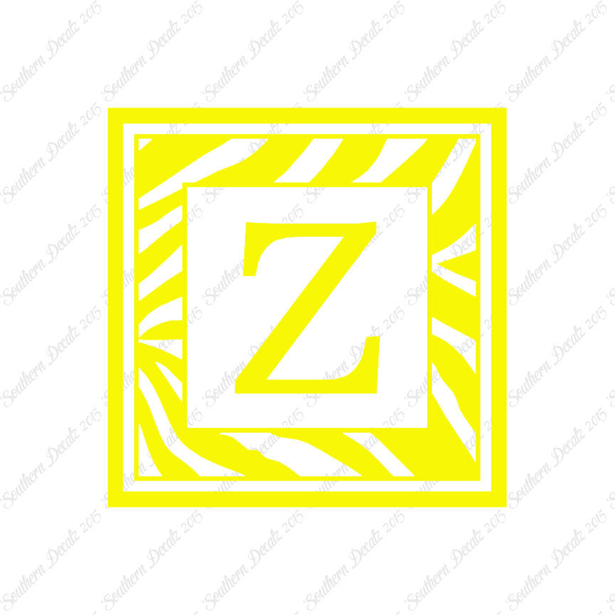 Zebra Decorative Z Initial