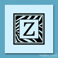 Zebra Decorative Z Initial