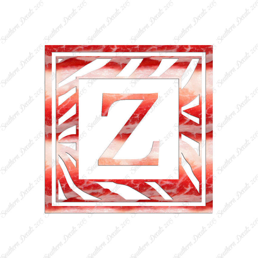 Zebra Decorative Z Initial