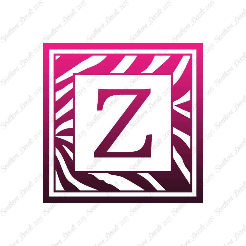 Zebra Decorative Z Initial