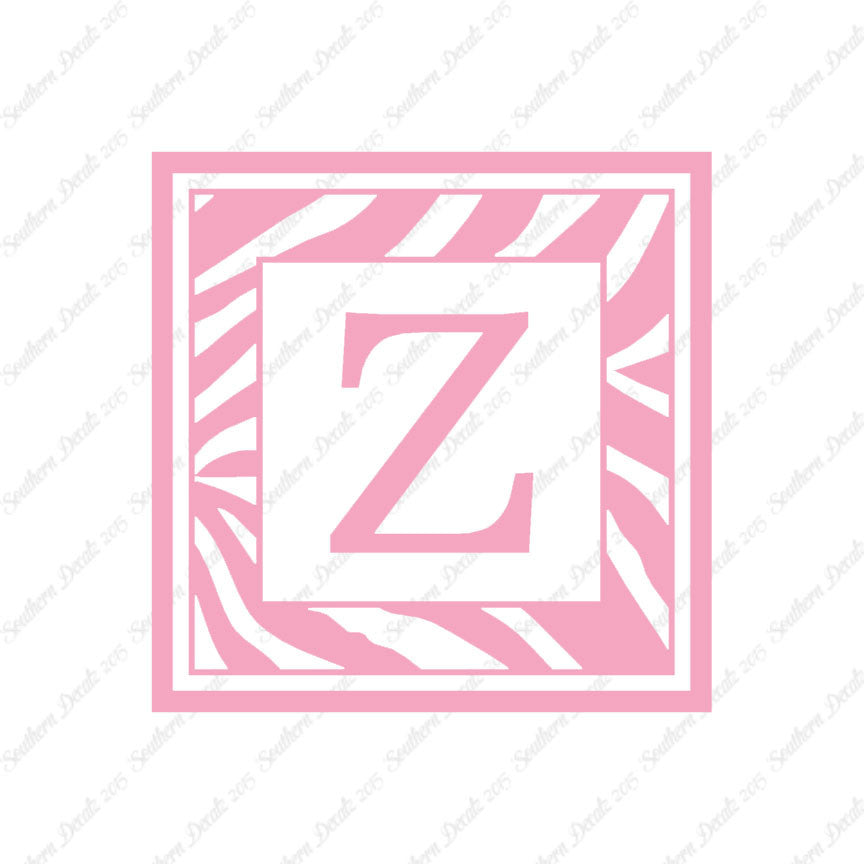 Zebra Decorative Z Initial