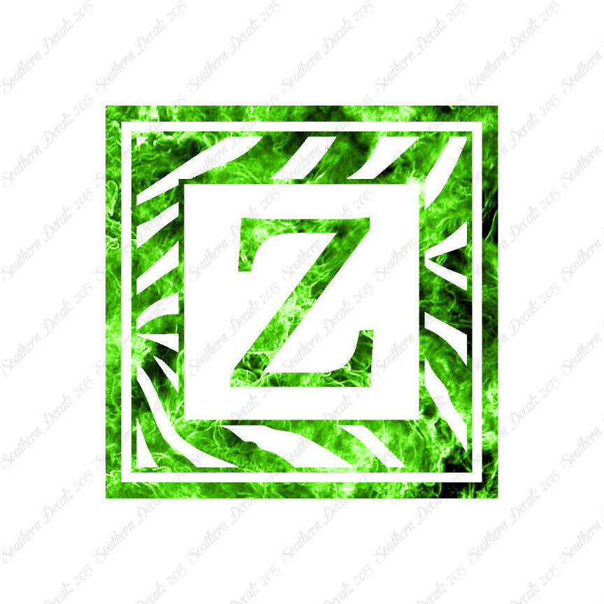 Zebra Decorative Z Initial