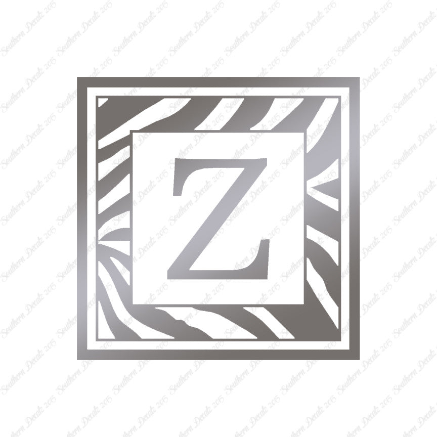 Zebra Decorative Z Initial