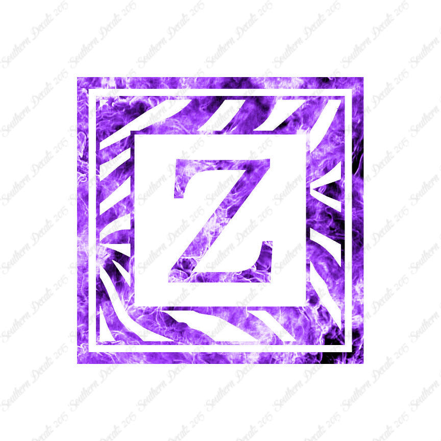 Zebra Decorative Z Initial