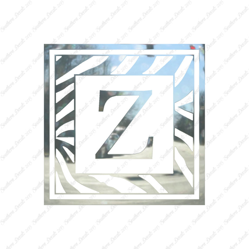Zebra Decorative Z Initial