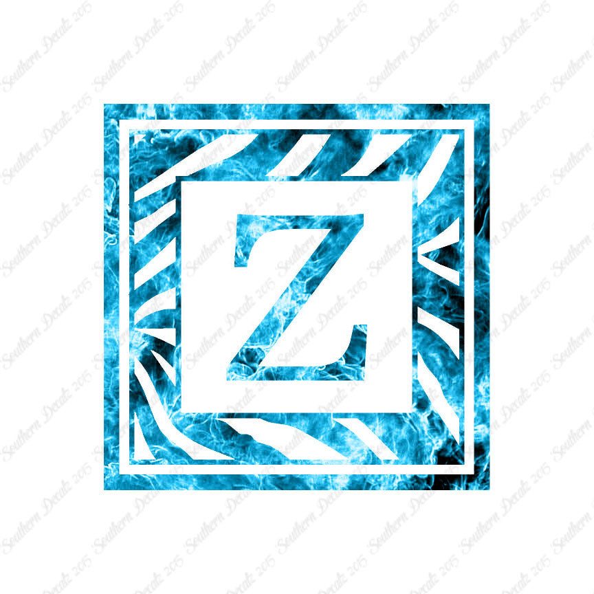 Zebra Decorative Z Initial