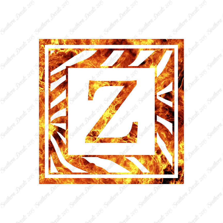 Zebra Decorative Z Initial
