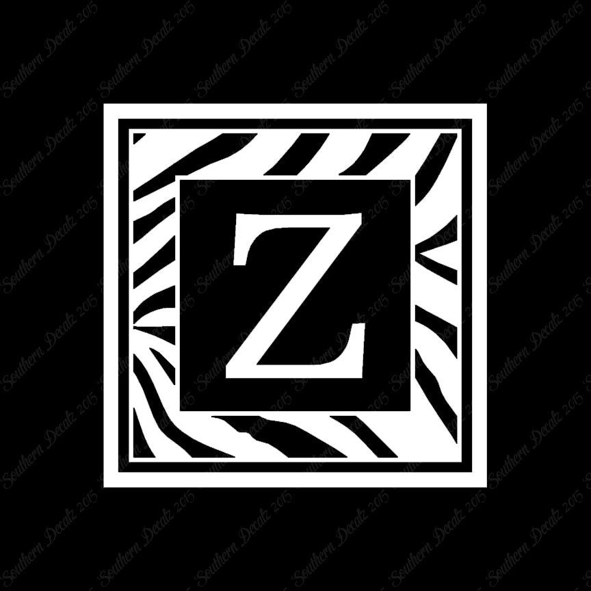 Zebra Decorative Z Initial