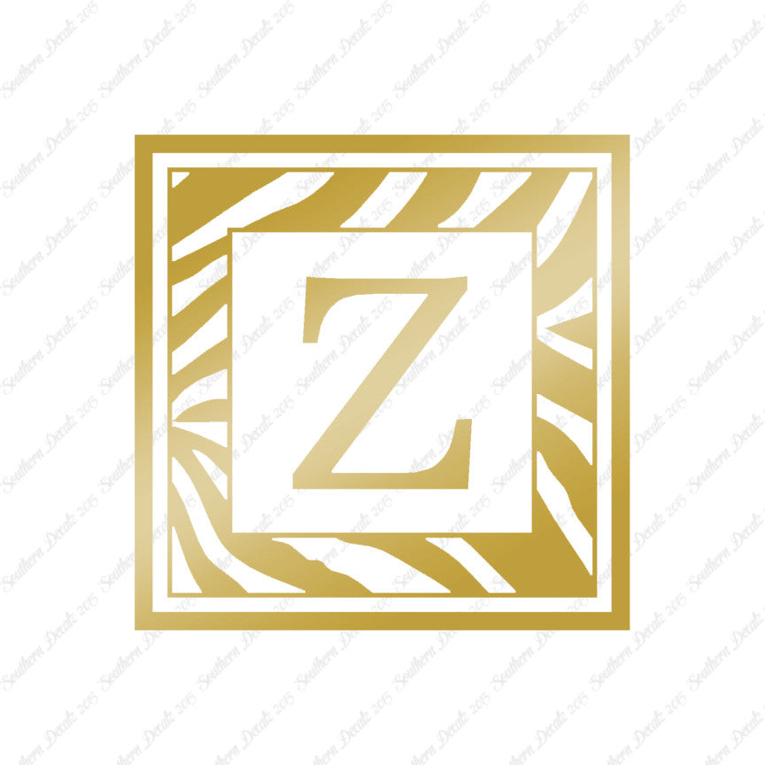 Zebra Decorative Z Initial