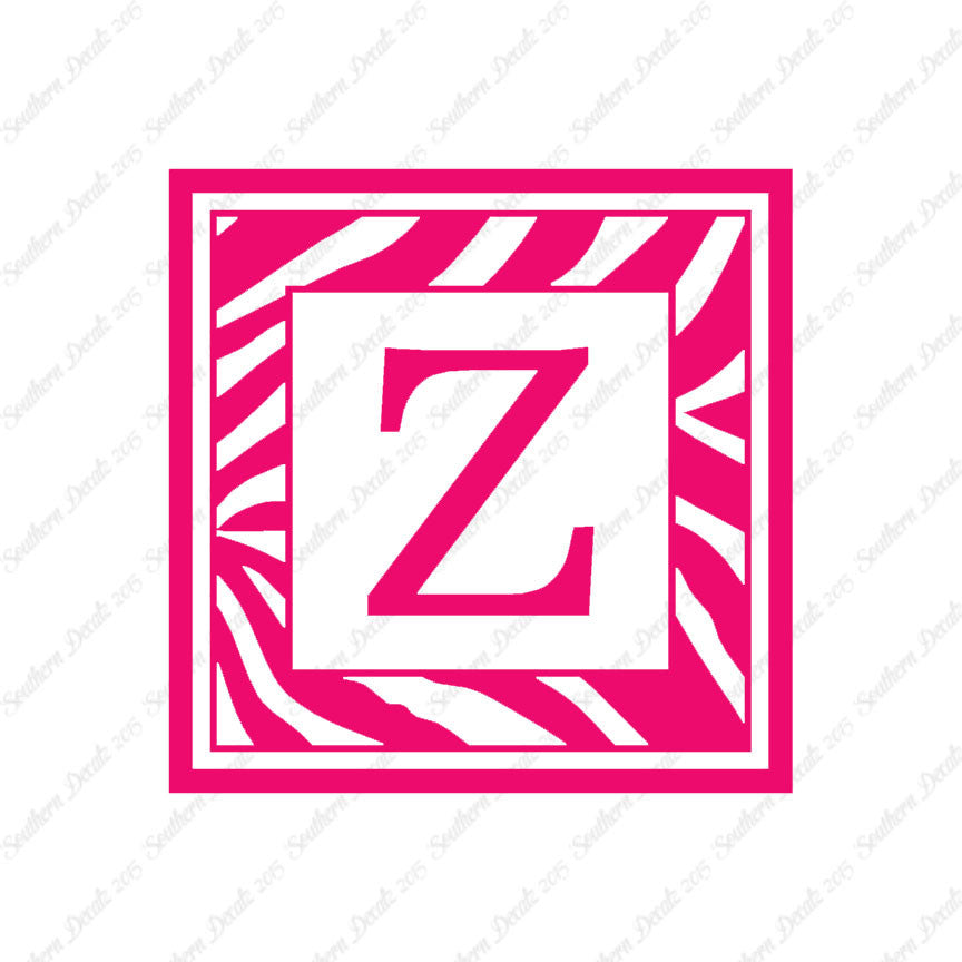 Zebra Decorative Z Initial