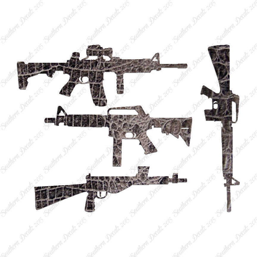 Set Of 4 Assault Rifles