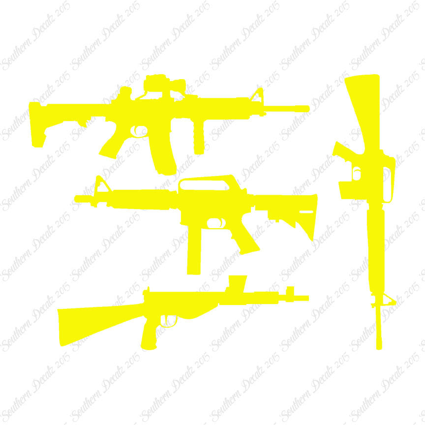 Set Of 4 Assault Rifles
