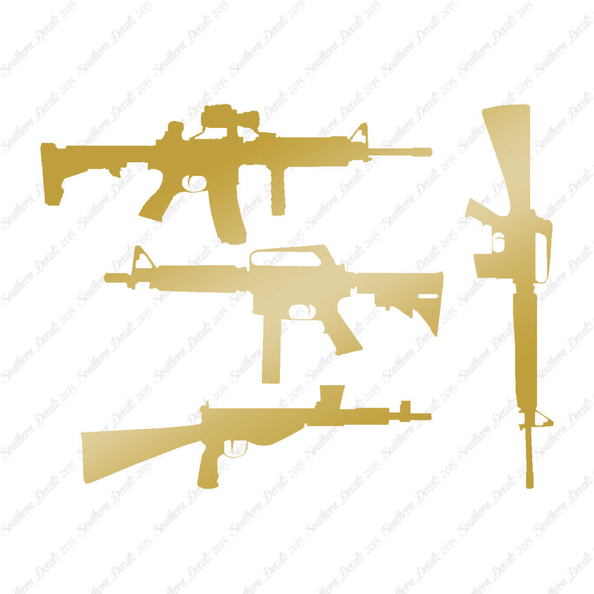 Set Of 4 Assault Rifles