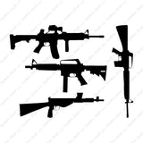 Set Of 4 Assault Rifles