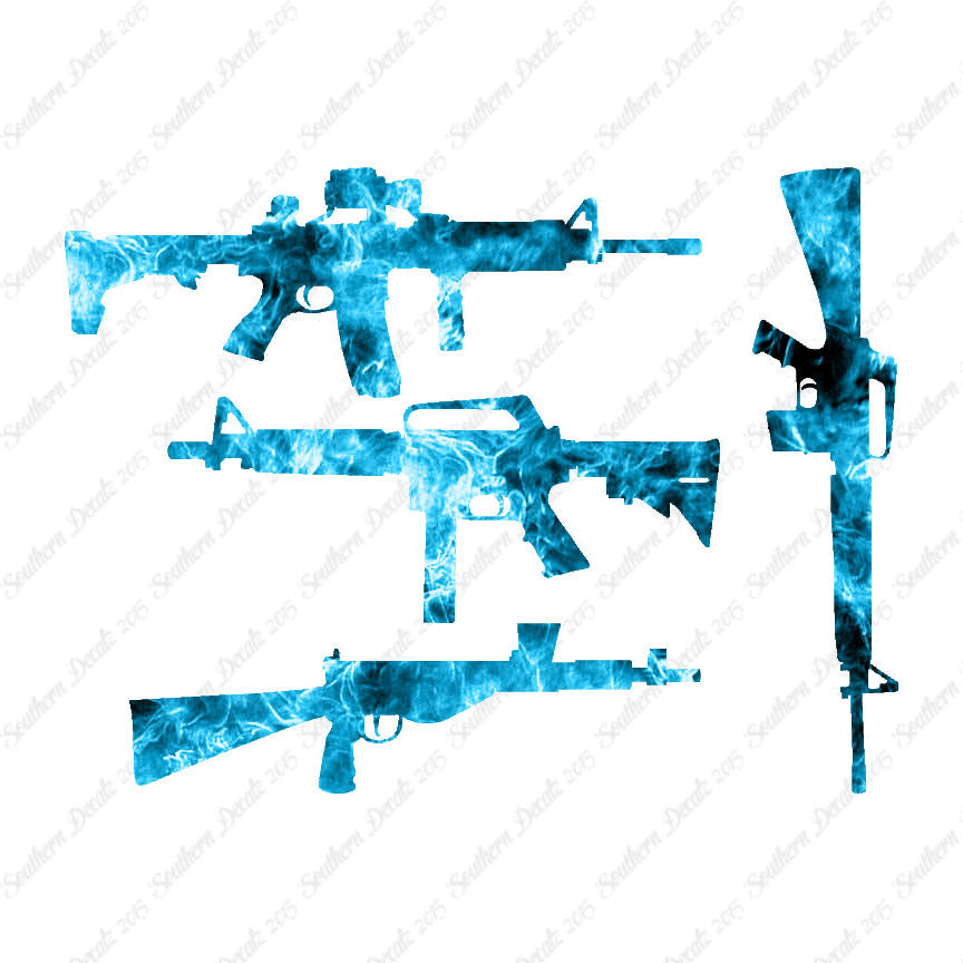 Set Of 4 Assault Rifles