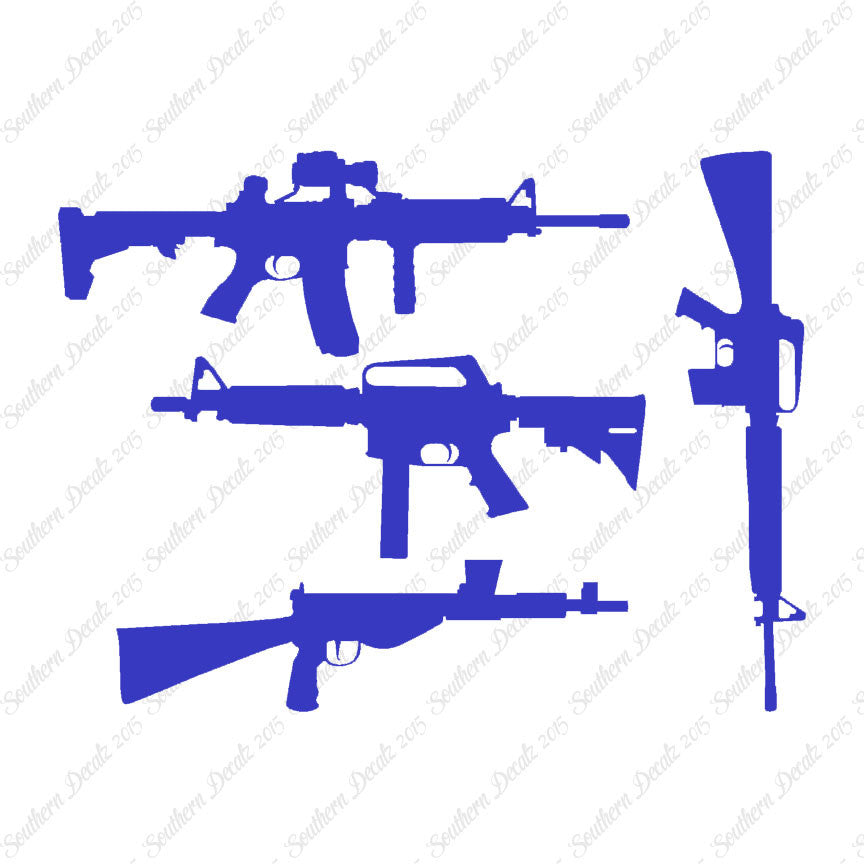 Set Of 4 Assault Rifles